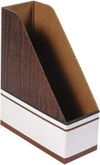 BANKERS BOX - White & Wood Grain Magazine Stand - Corrugated Cardboard - A1 Tooling