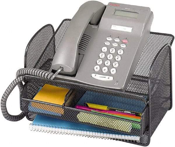 Safco - Black Desktop Telephone Stand - Steel, Mesh - A1 Tooling