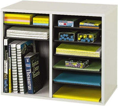 Safco - Gray Document Organizer - Fiberboard, Hardboard, Laminated Compressed Wood - A1 Tooling