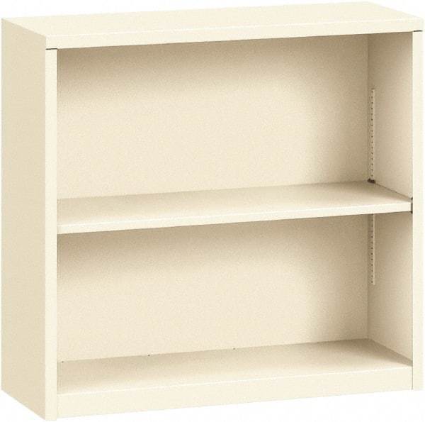 Hon - 2 Shelf, 29" High x 34-1/2" Wide Bookcase - 12" Deep, Steel, Putty - A1 Tooling