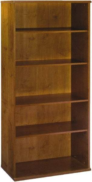 Bush Business Furniture - 5 Shelf, 72-7/8" High x 35-3/4" Wide Bookcase - 15-3/8" Deep, Laminate Over Wood, Natural Cherry - A1 Tooling