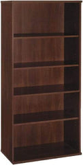 Bush Business Furniture - 5 Shelf, 72-7/8" High x 35-5/8" Wide Bookcase - 15-3/8" Deep, Laminate Over Wood, Hansen Cherry - A1 Tooling