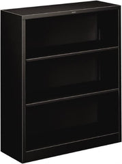 Hon - 3 Shelf, 41" High x 34-1/2" Wide Bookcase - 12-5/8" Deep, Steel, Black - A1 Tooling