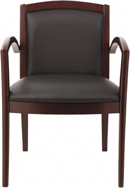 ALERA - Black Leather Guest Chair - 22-7/8" Wide x 32-7/8" High - A1 Tooling