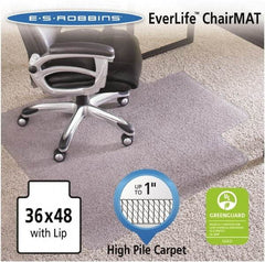 ES Robbins - 48" Long x 36" Wide, Chair Mat - Rectangular, Crystal Edge Style - A1 Tooling