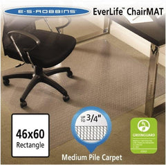 ES Robbins - 60" Long x 46" Wide, Chair Mat - Rectangular, Crystal Edge Style - A1 Tooling