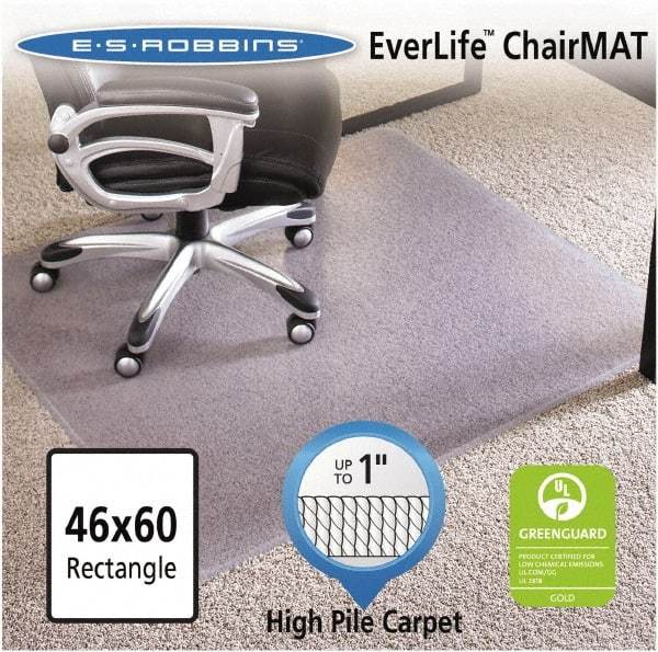 ES Robbins - 60" Long x 46" Wide, Chair Mat - Rectangular, Crystal Edge Style - A1 Tooling