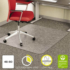 Deflect-o - 60" Long x 46" Wide, Chair Mat - Rectangular, Straight Edge Style - A1 Tooling