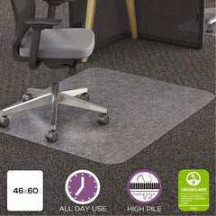 Deflect-o - 60" Long x 46" Wide, Chair Mat - Rectangular, Straight Edge Style - A1 Tooling