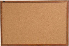 Quartet - 36" Wide x 24" High Open Cork Bulletin Board - Natural (Color) - A1 Tooling