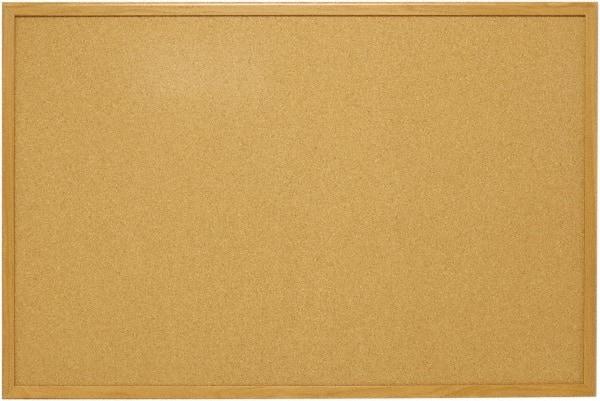 Mead - 48" Wide x 36" High Open Cork Bulletin Board - Natural (Color) - A1 Tooling