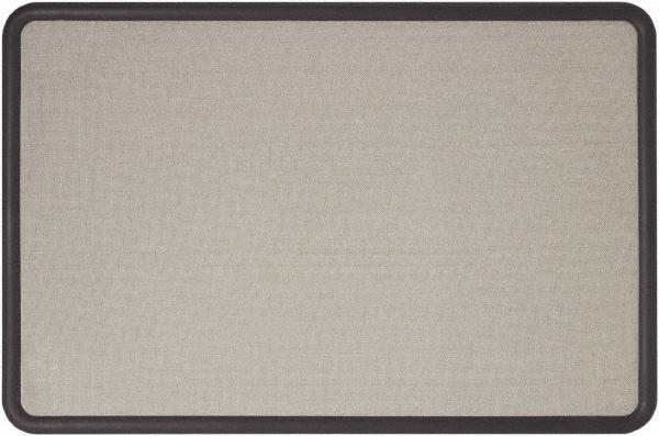 Quartet - 36" Wide x 24" High Cork Bulletin Board - Fabric, Gray - A1 Tooling