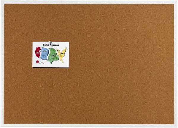 Quartet - 48" Wide x 36" High Open Cork Bulletin Board - Natural (Color) - A1 Tooling