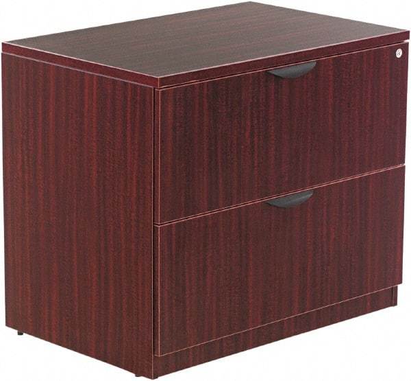 ALERA - 34" Wide x 29-1/2" High x 22-3/4" Deep, 2 Drawer Lateral File - Woodgrain Laminate, Mahogany - A1 Tooling