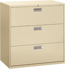 Hon - 42" Wide x 40-7/8" High x 19-1/4" Deep, 3 Drawer Lateral File - Steel, Putty - A1 Tooling