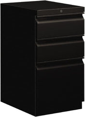 Hon - 15" Wide x 28" High x 19-7/8" Deep, 3 Drawer Pedestal - Steel, Black - A1 Tooling