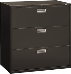 Hon - 42" Wide x 40-7/8" High x 19-1/4" Deep, 3 Drawer Lateral File - Steel, Charcoal - A1 Tooling