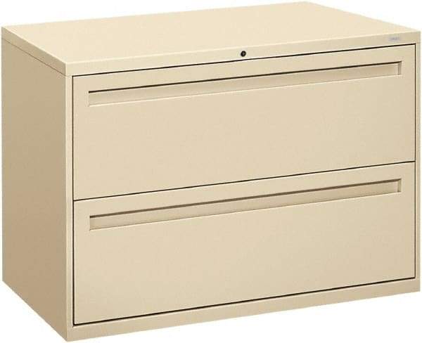 Hon - 42" Wide x 28-3/8" High x 19-1/4" Deep, 2 Drawer Lateral File - Steel, Putty - A1 Tooling