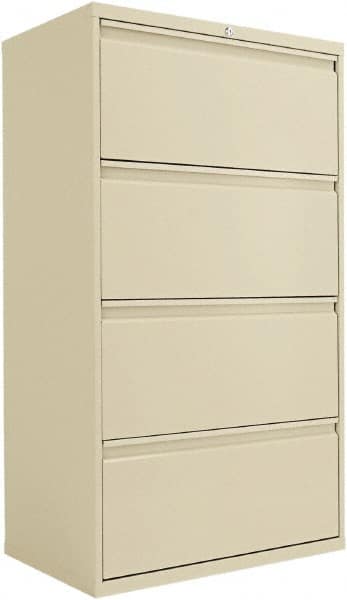 ALERA - 30" Wide x 53-1/4" High x 19-1/4" Deep, 4 Drawer Lateral File - Steel, Putty - A1 Tooling