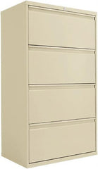 ALERA - 30" Wide x 53-1/4" High x 19-1/4" Deep, 4 Drawer Lateral File - Steel, Putty - A1 Tooling