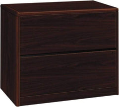 Hon - 36" Wide x 29-1/2" High x 20" Deep, 2 Drawer Lateral File - Laminate, Mahogany - A1 Tooling