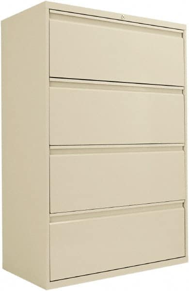 ALERA - 36" Wide x 53-1/4" High x 19-1/4" Deep, 4 Drawer Lateral File - Steel, Putty - A1 Tooling