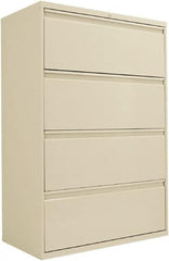 ALERA - 36" Wide x 53-1/4" High x 19-1/4" Deep, 4 Drawer Lateral File - Steel, Putty - A1 Tooling