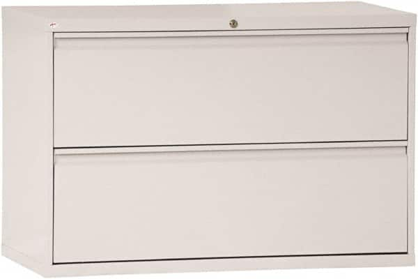 ALERA - 42" Wide x 28-3/8" High x 19-1/4" Deep, 2 Drawer Lateral File - Steel, Light Gray - A1 Tooling