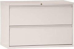 ALERA - 42" Wide x 28-3/8" High x 19-1/4" Deep, 2 Drawer Lateral File - Steel, Light Gray - A1 Tooling