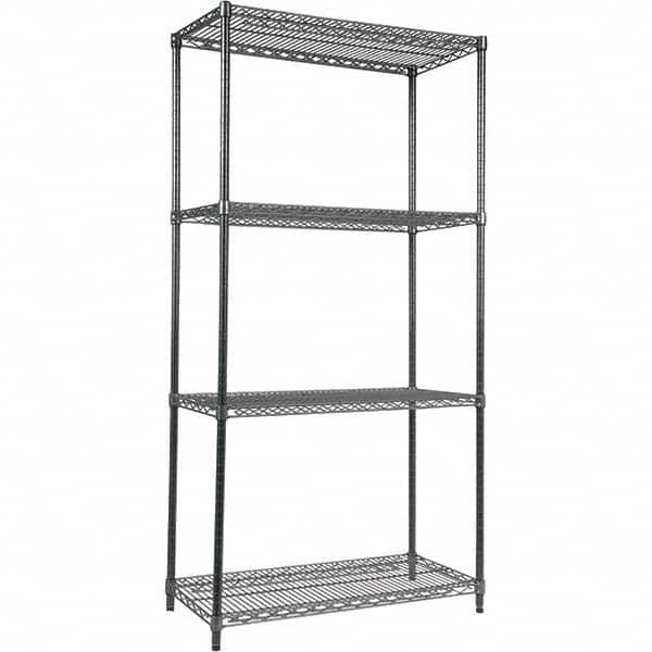 Starter Unit Wire Shelving: 4 Shelves 36″ Wide, 18″ Deep, 72″ High