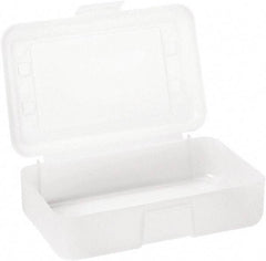 ADVANTUS - 1 Compartment, 8-1/2" Wide x 2-1/2" High x 5-1/2" Deep, Pencil Box with Lid - Polypropylene, Clear (Color) - A1 Tooling