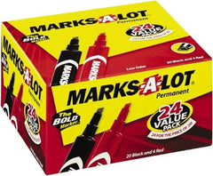 Marks-A-Lot - Red & Black Permanent Marker - Chisel Tip, AP Nontoxic Ink - A1 Tooling