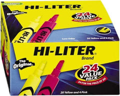 HiLiter - Pink, Yellow Highlighter - Chisel Tip, AP Nontoxic Ink - A1 Tooling