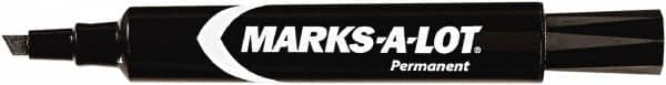 Marks-A-Lot - Black Permanent Marker - Chisel Tip, AP Nontoxic Ink - A1 Tooling