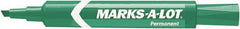 Marks-A-Lot - Green Permanent Marker - Chisel Tip, AP Nontoxic Ink - A1 Tooling