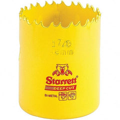 Starrett - 1-7/8" Diam, 2" Cutting Depth, Hole Saw - High Speed Steel Saw, Toothed Edge - A1 Tooling