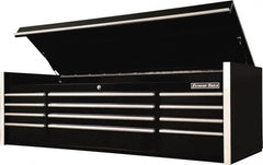 EXTREME TOOLS - 8 Drawer Top Tool Chest - 72" Wide x 25" Deep x 22-1/4" High, Steel, Black - A1 Tooling