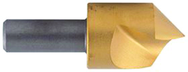 1" Size-1/2" Shank-82°-M42 Single Flute Countersink -  TiN Coated - A1 Tooling