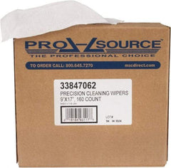 PRO-SOURCE - Dry Shop Towel/Industrial Wipes - Pop-Up, 17" x 9" Sheet Size, White - A1 Tooling