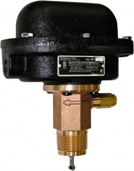 McDonnell & Miller - 300 psi, Brass Housing, Adjustable Paddle Flow Switch - 7.7 Flow Set Point, 35,004 Flow Point cc/min, 4.8 to 998 GPM, 120/240 Voltage, 1-1/4 Inch Thread Size - A1 Tooling