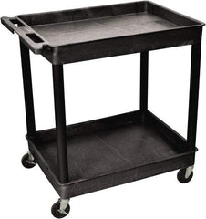 Luxor - 300 Lb Capacity, 24" Wide x 32" Long x 37" High Shelf Cart - 2 Shelf, Plastic - A1 Tooling