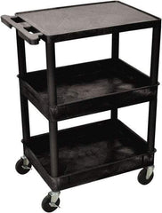 Luxor - 300 Lb Capacity, 24" Wide x 18" Long x 36" High Shelf Cart - 3 Shelf, Plastic - A1 Tooling