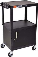 Luxor - 300 Lb Capacity, 24" Wide x 18" Long x 42" High Standard Utility Cart - 3 Shelf, Steel - A1 Tooling