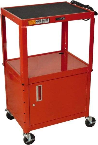 Luxor - 300 Lb Capacity, 24" Wide x 18" Long x 42" High Standard Utility Cart - 3 Shelf, Steel - A1 Tooling