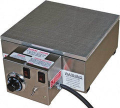 Valad Electric Heating - 12" Long x 12 Wide x 6" High, 220 Volt Hot Plate - 100 to 550°F, 1 Burner, Aluminum Plate, 1500 Watt, 6 Amps, 304 Stainless Steel Base - A1 Tooling