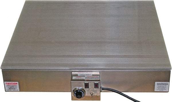 Valad Electric Heating - 36" Long x 27 Wide x 7" High, 220 Volt Hot Plate - 100 to 550°F, 1 Burner, Aluminum Plate, 4000 Watt, 18.2 Amps, 304 Stainless Steel Base - A1 Tooling