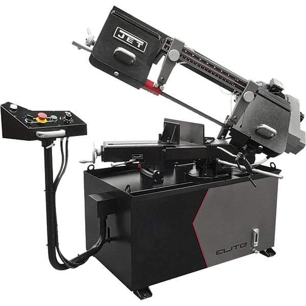 Jet - 8 x 13" Manual Horizontal Bandsaw - 1 Phase, 115/230 Volts, Variable Speed Pulley Drive - A1 Tooling