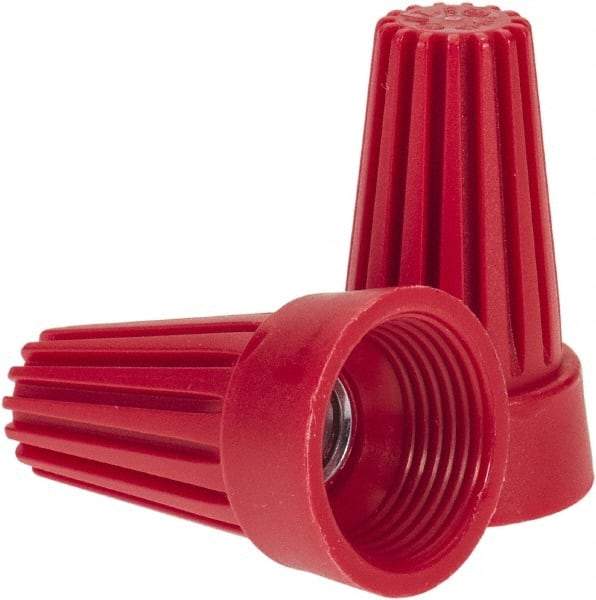 Ideal - 2, 14 to 4, 12 AWG, 600 Volt, Flame Retardant, Standard Twist on Wire Connector - Red, 221°F - A1 Tooling