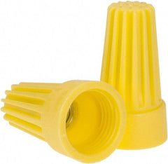 Ideal - 2, 18 to 2, 12 AWG, 600 Volt, Flame Retardant, Standard Twist on Wire Connector - Yellow, 221°F - A1 Tooling