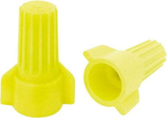 Ideal - 2, 18 to 3, 12 AWG, 600 Volt, Flame Retardant, Wing Twist on Wire Connector - Yellow, 221°F - A1 Tooling